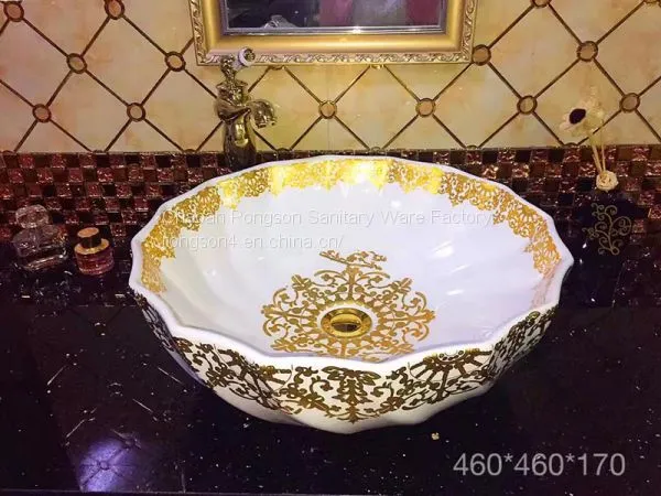 China Factory Orange Color Popular Design Square no Hole Ceramic Bathroom Hotel Luxury Wash Basin Art Sink for Sale photo-5