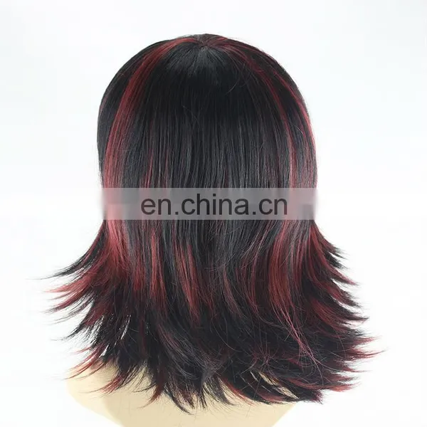 2014 Hot Sale Mixed Color Short Style Synthetic Wig With Bangs photo-3
