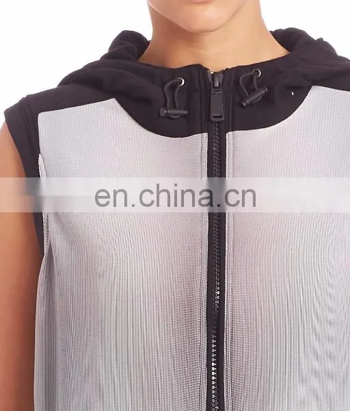 Two Tone Wholesale Spring Tall Hoodies Sleeveless Slim Fit Tracksuits for Men photo-4