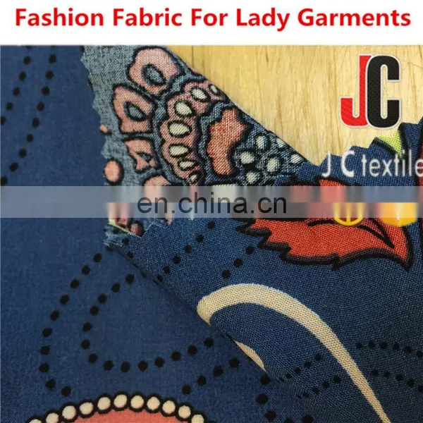 2017 Dresses Women Paisley Pattern Printing Rayon Poplin Fabric photo-2