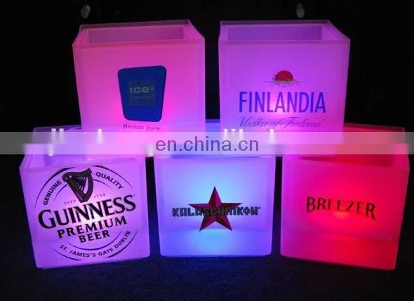 Custom New Design Colorful Led Square Ice Bucket for Bar Using photo-6