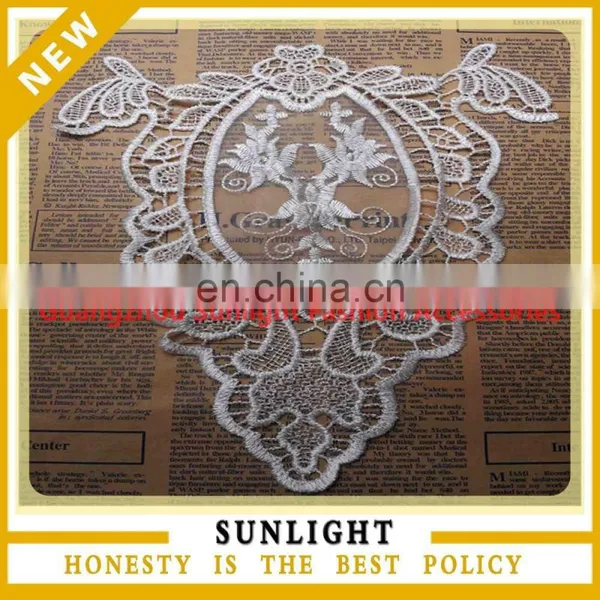 Cheap Wholesale Cotton Bridal Lace Applique for Wedding Dress