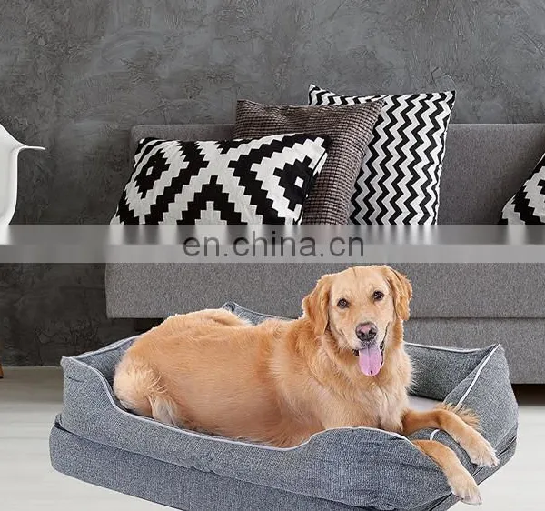 High-quality Memory Foam Dog Bed - Removable Cover Waterproof Liner Luxury Dog Mat With Foam Mattress photo-3