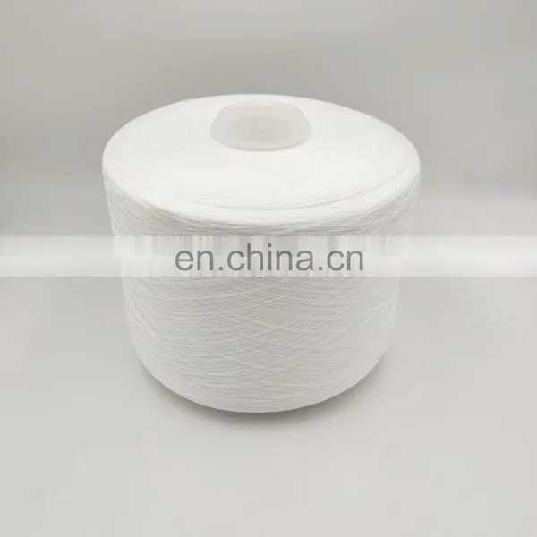 China Factory Hot Selling 100% Polyester Poly Poly Core Spun Sewing Thread Raw White photo-4
