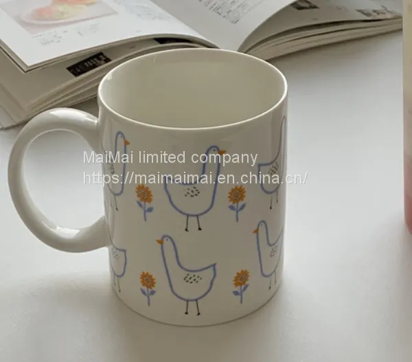 Korean Retro Lovely Ceramic Mug Girl Breakfast Lovers Cup photo-2