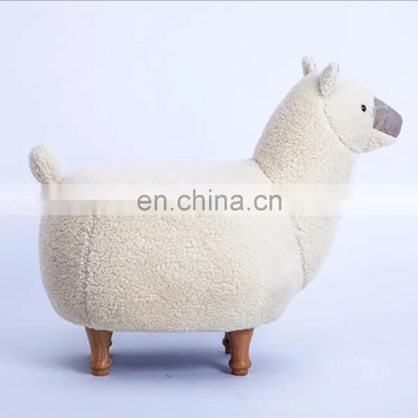 Top Quality Children Furniture Cute Wooden Animal Sheep Shape Stool photo-5