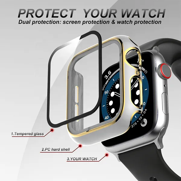Watch Case Tempered Glass For Apple Watch 5 3 4 Band for IWatch 5 4 3 42mm 38mm Protector Case Cover Bumper for Apple Watch photo-4