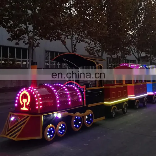 Outdoor Kids Electric Road Small Tourist Trackless Train Sets Factory for Sale photo-2