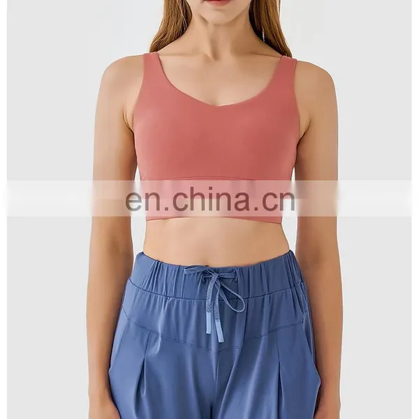 Latest Most Hot Selling Workout Running Tanks Women Gym Fitness Wear Clothing U Back Yoga Bra Top Four-way Stretch Sportswear photo-3