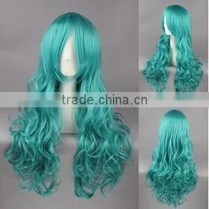 High Quality 65cm Medium Long Wave Sailor Moon Wig Kaiou Michiru Light Green Wig Cosplay Synthetic Anime Wig Cosplay Hair Wigs photo-2