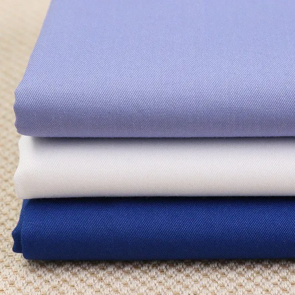 CVC 60/40 Cotton Polyester Woven Fabric 21X21 100X52 63 Inch Plain Fabric For Garment Shirts Uniform Workwear photo-2