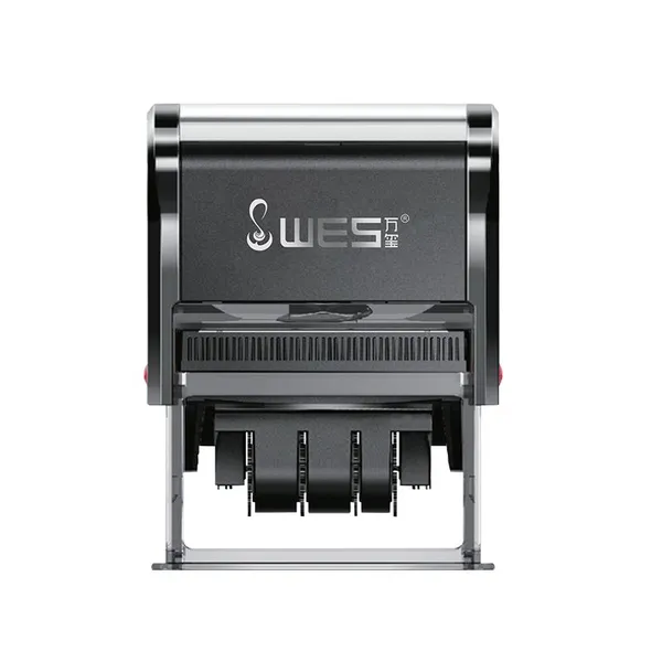 24x41mm Square Self-Inking Date Stamp Adjustable Calendar Custom Text Plastic Material for Office Records Daily Documentation photo-4