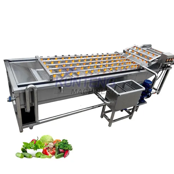 Industrial Hydroxyl Bubble Food Fruit and Vegetable Washing Machine Green Pepper Potato Cleaning Machine Washer Cleaner EPC