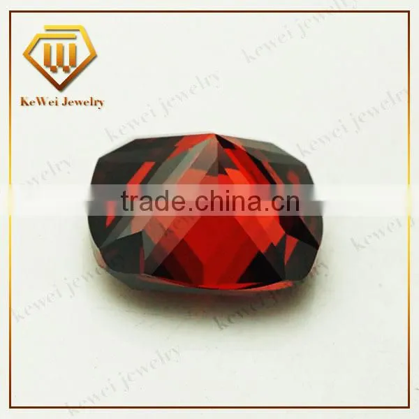 Glaring Gems Garnet Cushion Cut Cubic Zirconia For Gemstone Jewelry photo-3