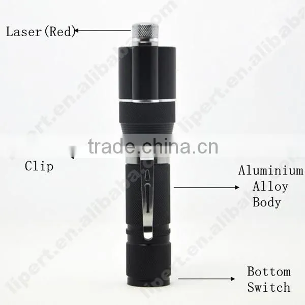 (130003) Aluminum Red Laser LED Torch/Rechargeable Fast Track Flashlight photo-2