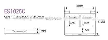 Two-well Shadow Compact With Brush Holder (439PE-ES1025C) photo-2