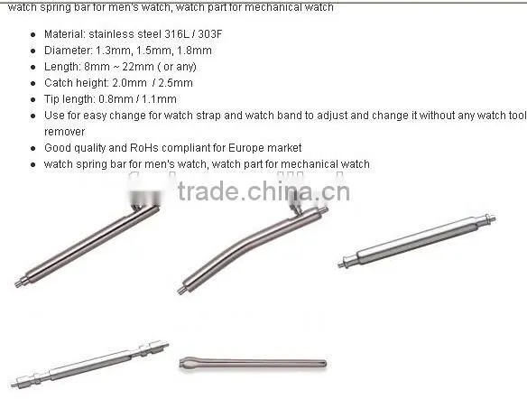 Size 16 18 20 22 24mm High Quality Stainless Steel Watch Spring Bar Wholesale photo-5