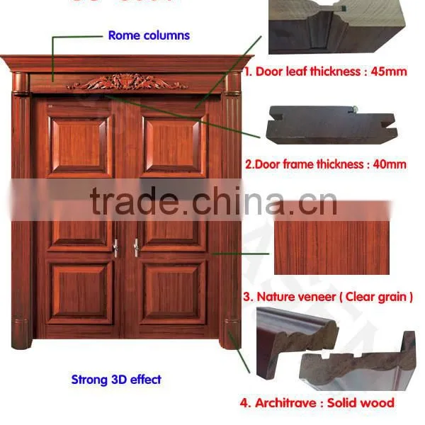Double Door Teak Wooden Main Door Design photo-4
