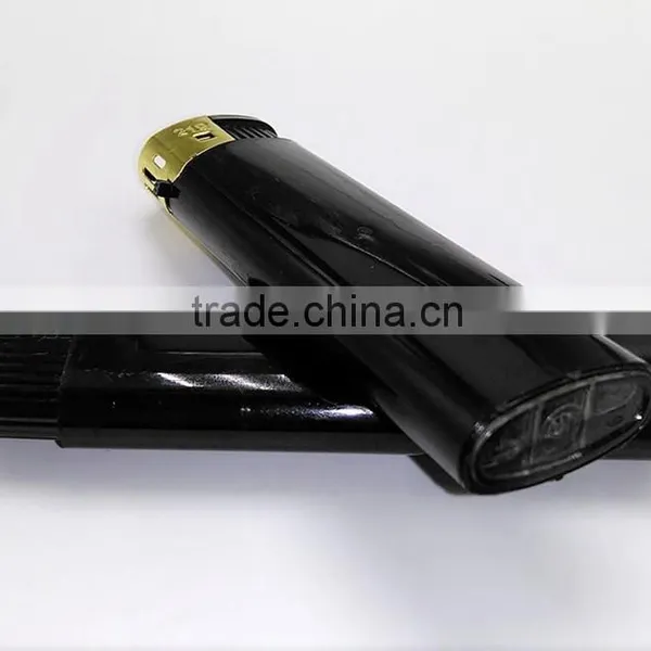 Big Black Disposable Fancy Lighter With Golden Safety Cap photo-5