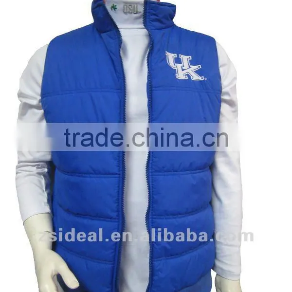100%nylon and Polyester Padding Winter Men's Down Waistcoat&Vest