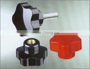 Five-arm Knobs With Threaded Stud, Steel Zinc Plated