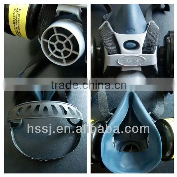 Half Face Mini Anti Chemical Gas Mask With Double Activated Carbon Filters for Anti-acid on Sale photo-3