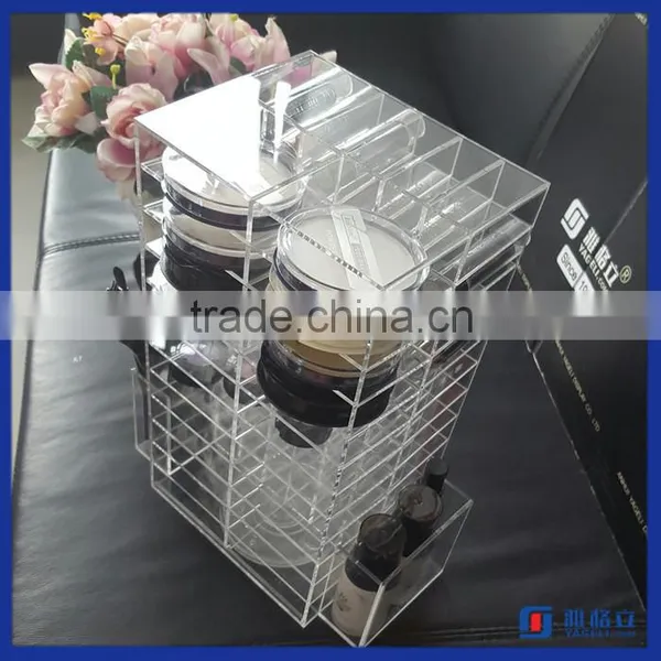2016 Factory Directly Acrylic Spinning Lipstick Tower / Acrylic Lipstick Stand Holder Storage photo-3