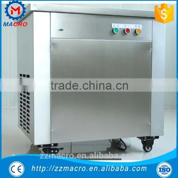 Double Compressor Double Flat Pans Fry Ice Cream Machine photo-3