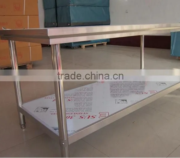Hotel Restaurant Kithen Equipments Stainless Steel Work Table With Shelves photo-2