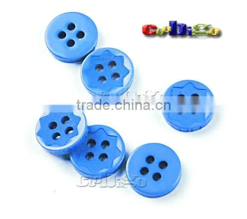 18L(11.5mm) Resin Buttons Laser Figure 4 Holes Sewing Craft For Bag Shoe Garment Toy #FLN015(Mix-s) photo-3