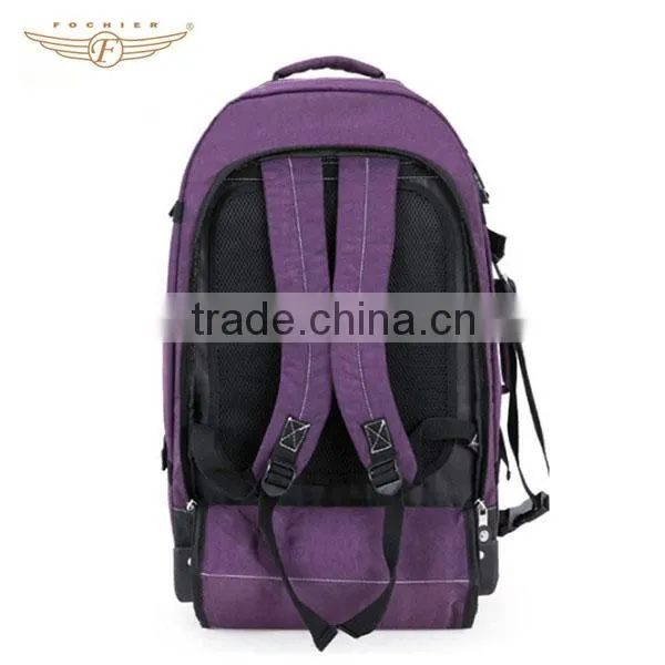 OEM ODM Factory Waterproof Wheeled Nylon Hiking Sport Trolley Backpack photo-4