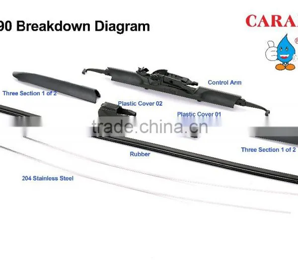 Car Accessories Wycieraczka J-HOOK Arm Germany Patent Hybrid Windshield Wiper Blades photo-5