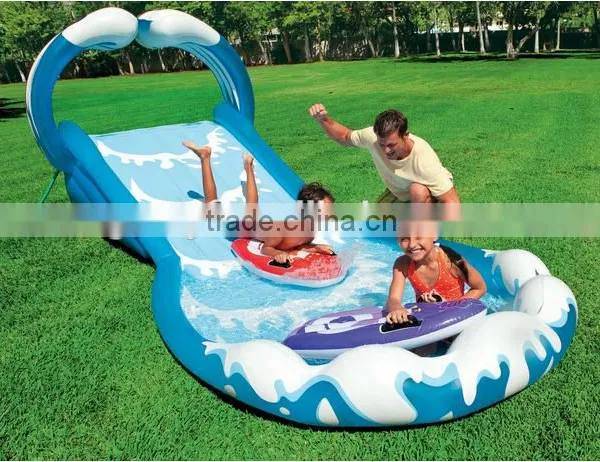 Inflatable Plastic Water Park Giant Slip and Slide photo-2