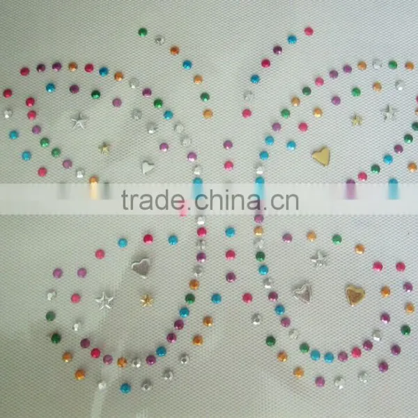 Mix Color Rhinestud and Nailhead Heat Transfer Iron on Sticker photo-4