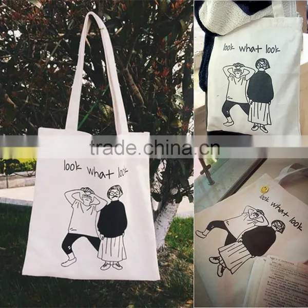 Custom Logo Tote Canvas Bag for Shopping Shoulder Bag for Fashionable Women photo-2