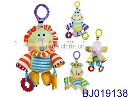 Lovely Stuffed Baby Rattle Bed Decorative Cow Toy photo-2