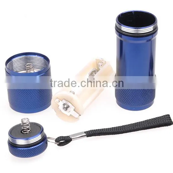 OEM Aluminum Alloy White Light Mini 9 LED Flashlight photo-4