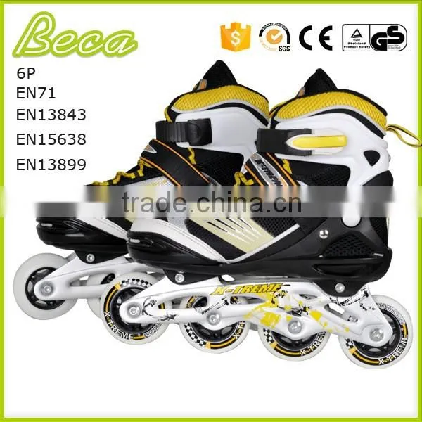 Wholesale Adjustable Yellow Black High Rebound 4 Wheels Kids Roller Skate photo-5