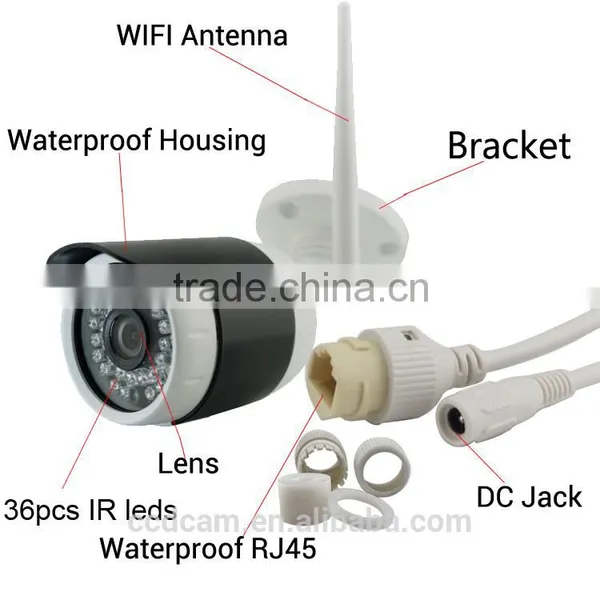 H.264 NVR Kits CCTV Wireless Camera 1.3MP Network Camera IP 2.4ghz Mini USB Wireless Camera With Receiver photo-3
