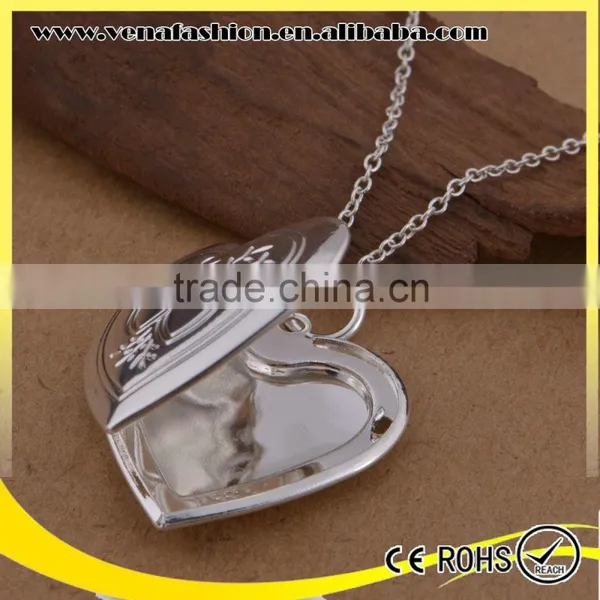 Heart Plated 925 Snake Thick Silver Chain Necklace Patterns photo-5