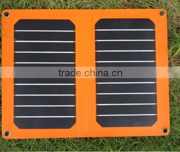 Leather Case Photovoltaic Solar Charger USB 2.0 Output for Smartphone