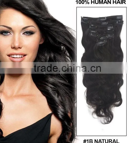 Professional Wholesale Cheap Clip on Human Hair Extension photo-4