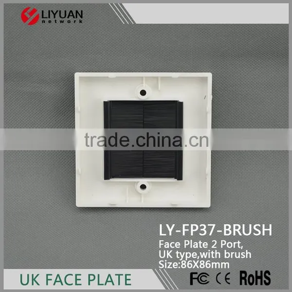 LY-FP37-BRUSH 86*86 Wall Brush Face Plate Standard Network Port Faceplate photo-5