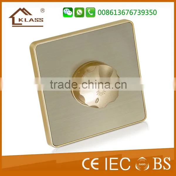 Screwless Dimmer Light Switch With Brushed Stainless Steel Wall Plate photo-4