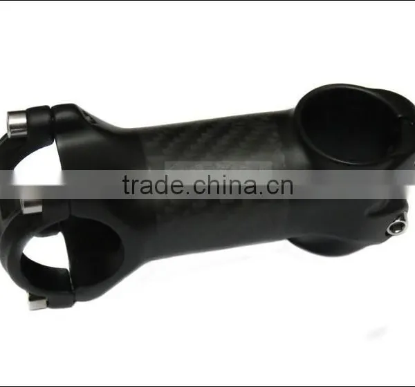 OEM No Logo Aluminium Plus 3K Carbon Fiber Bicycle Stem Rise Road Bicycle Accessories Bike Parts Black 90-110mm ST2341 photo-5