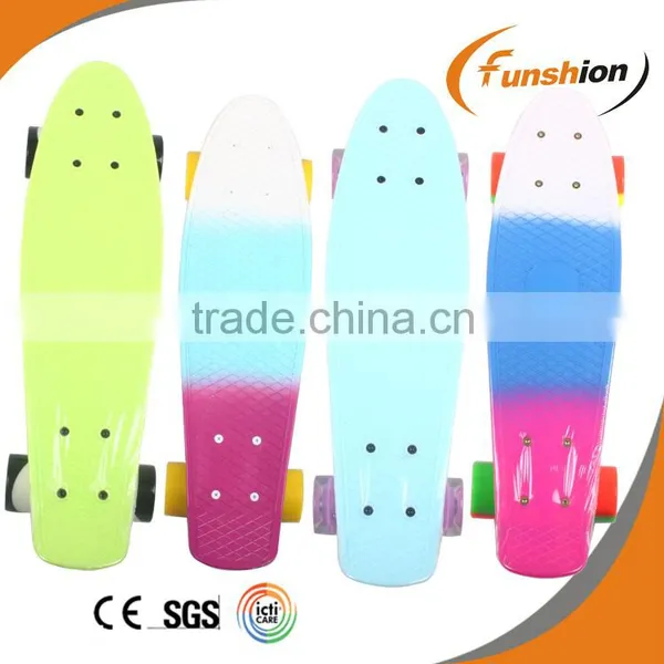22 Inch Plastic Skateboard in Single Color