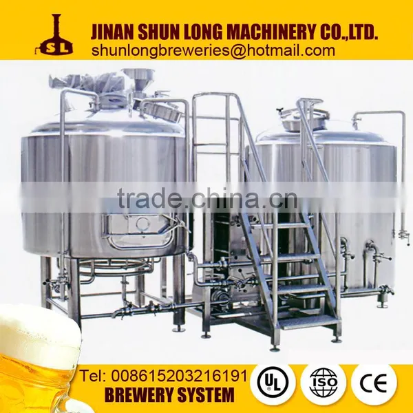 700l Microbrewery for Beer Brewing in the Factory Using Firect Fire Heating/ Steam Heating