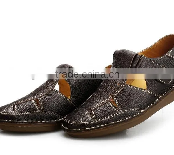 Comfortable Genuine Leather Men Sandals Height Incresing Men Shoe photo-2