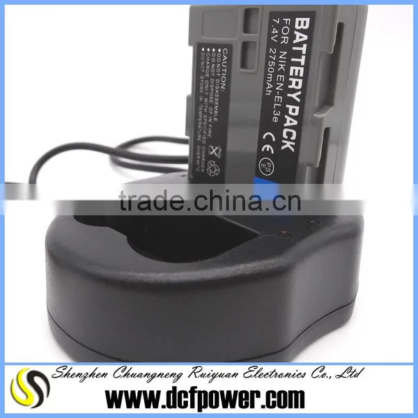 Fit For EN-EL3E EN-EL3 EN-EL3A Dual Digital Camera Charger With Car Adaptor