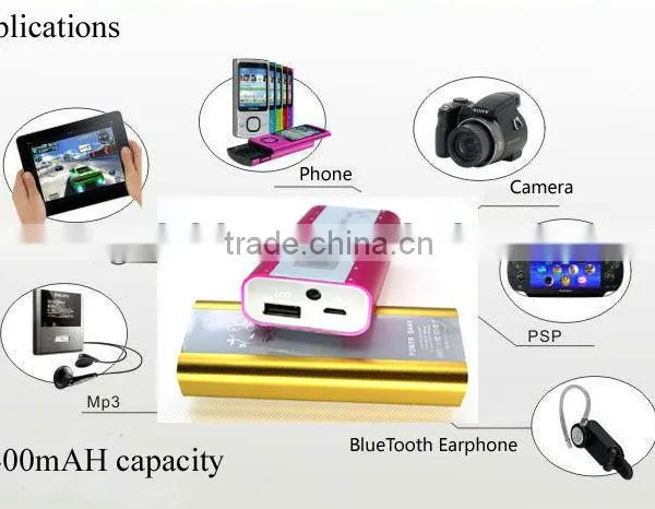 Portable Mobile Power Bank/USB Power Bank for Ipad1/2 ,P1000/1010,IPOD,MP3/4,phone ,digital Camera,PSP,GPS